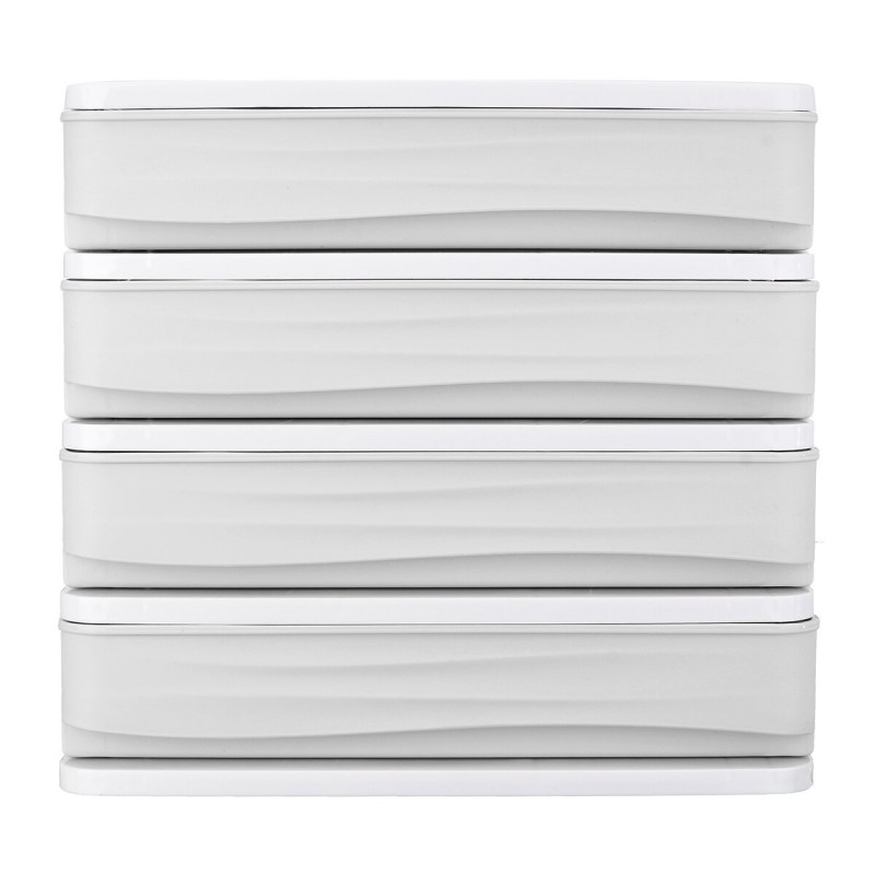 1/2/3/4 Tiers Multilayer Drawer Type Makeup Box Cosmetic Makeup Box  Desktop Organizer Storage Box Display Box - Gray
