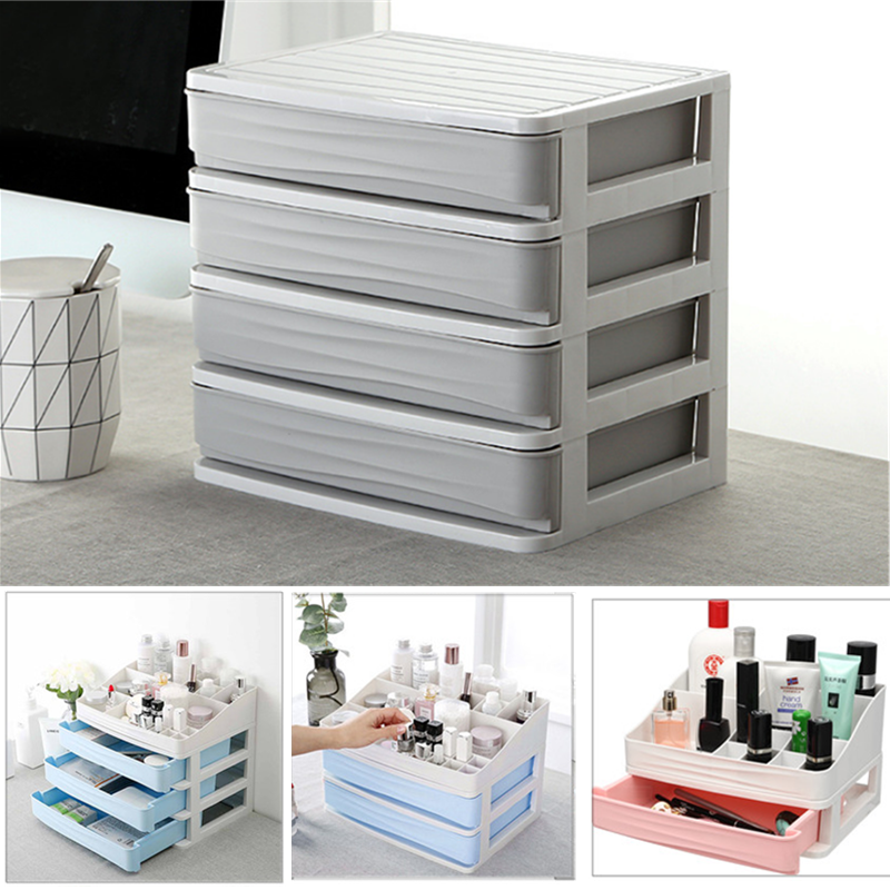 1/2/3/4 Tiers Multilayer Drawer Type Makeup Box Co...