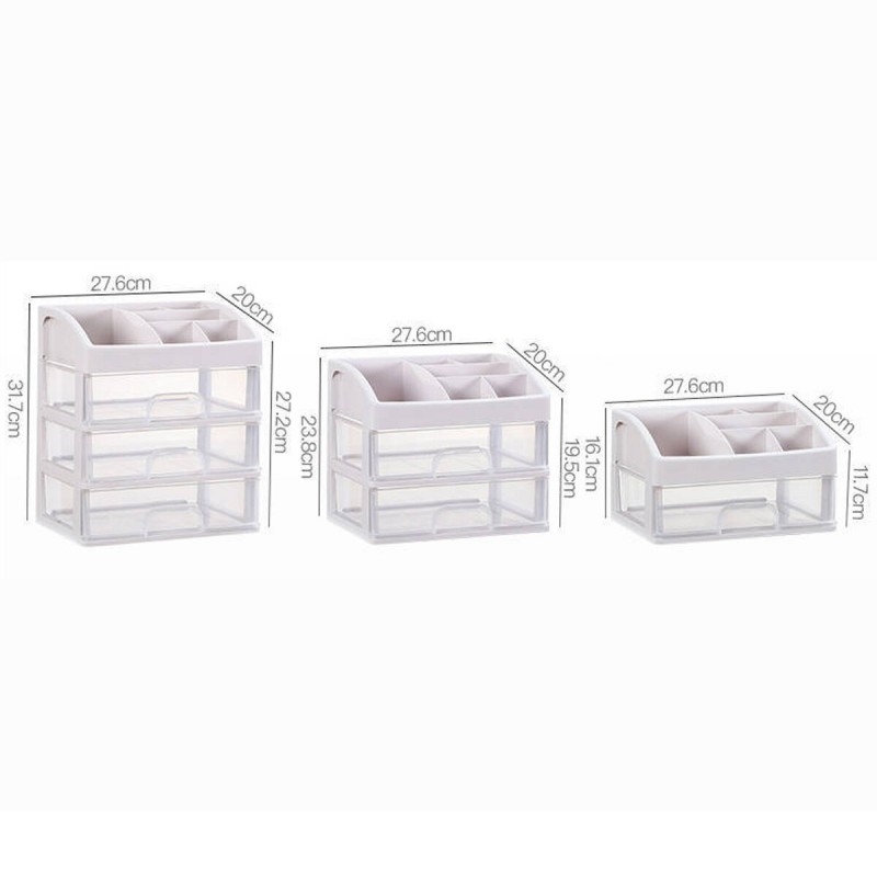 Large Multipurpose Makeup Cosmetic Jewelry Storage Box Drawer Organizer Case Display for Dormitory Bathroom - Type 1