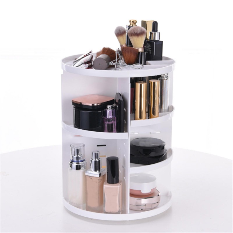 Cosmetic Makeup Organizer Storage Box Shelf 360° ...
