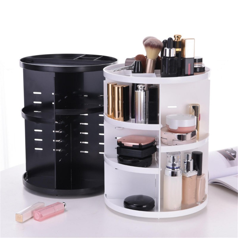 Cosmetic Makeup Organizer Storage Box Shelf 360° ...