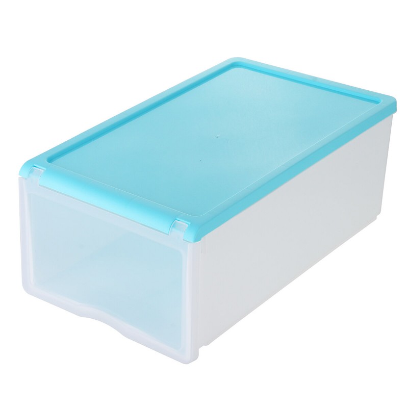 Plastic Clear Drawer Home Shoe Storage Box Stackable Organiser Foldable Case Shoe Racks -  Pink