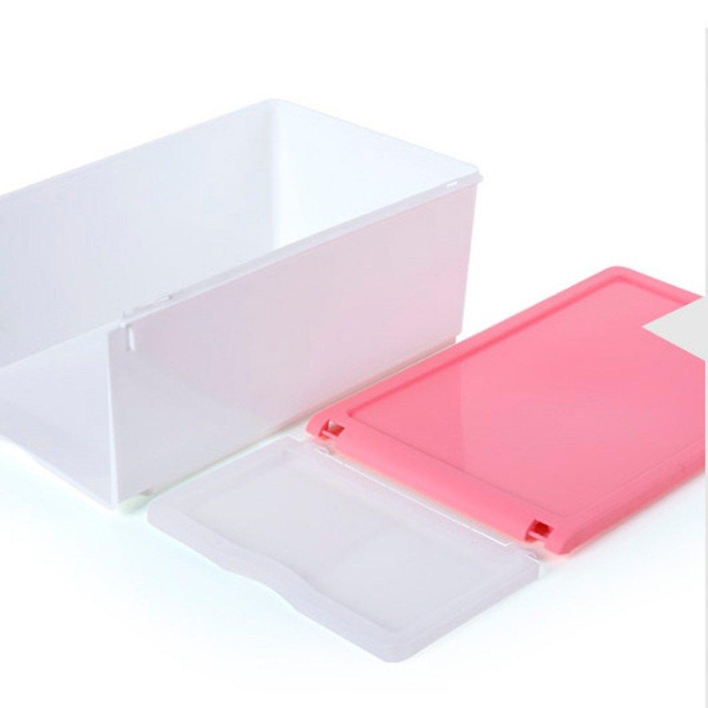 Plastic Clear Drawer Home Shoe Storage Box Stackable Organiser Foldable Case Shoe Racks -  Pink