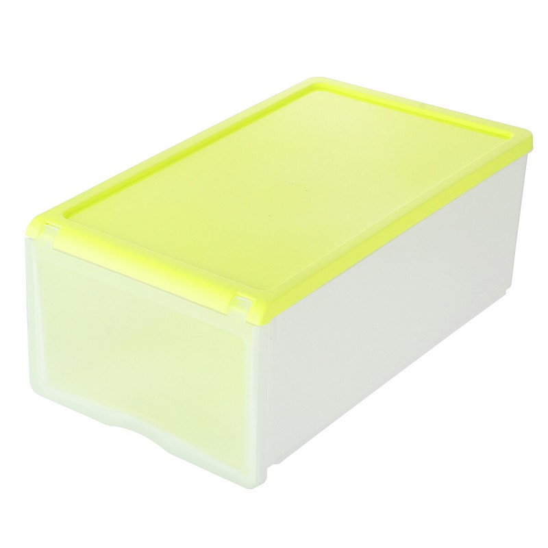 Plastic Clear Drawer Home Shoe Storage Box Stackable Organiser Foldable Case Shoe Racks -  Pink