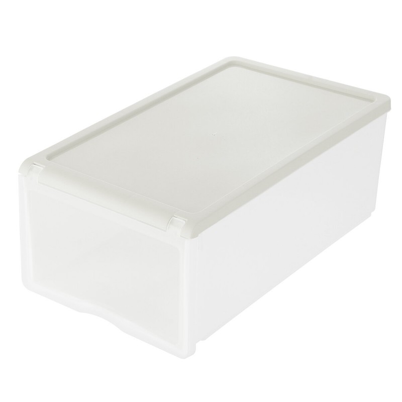 Plastic Clear Drawer Home Shoe Storage Box Stackable Organiser Foldable Case Shoe Racks -  Pink