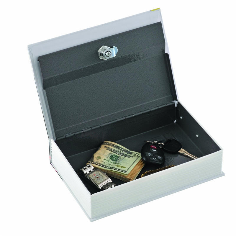 Metal Steel Cash Secure Hidden English Dictionary Money Box Coin Storage Box Secret Piggy Bank - S Blue