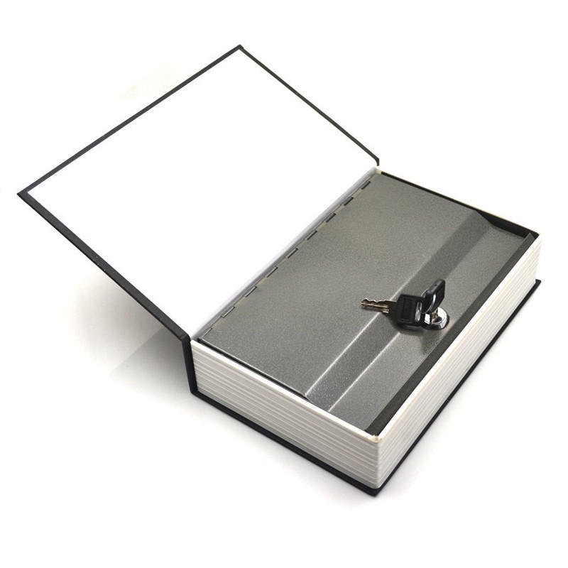 Metal Steel Cash Secure Hidden English Dictionary Money Box Coin Storage Box Secret Piggy Bank - S Blue