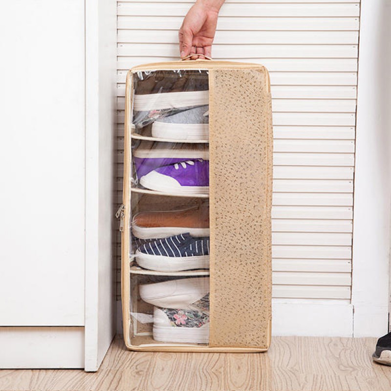 Foldable Thickening Shoes Organizer Transparent Bo...