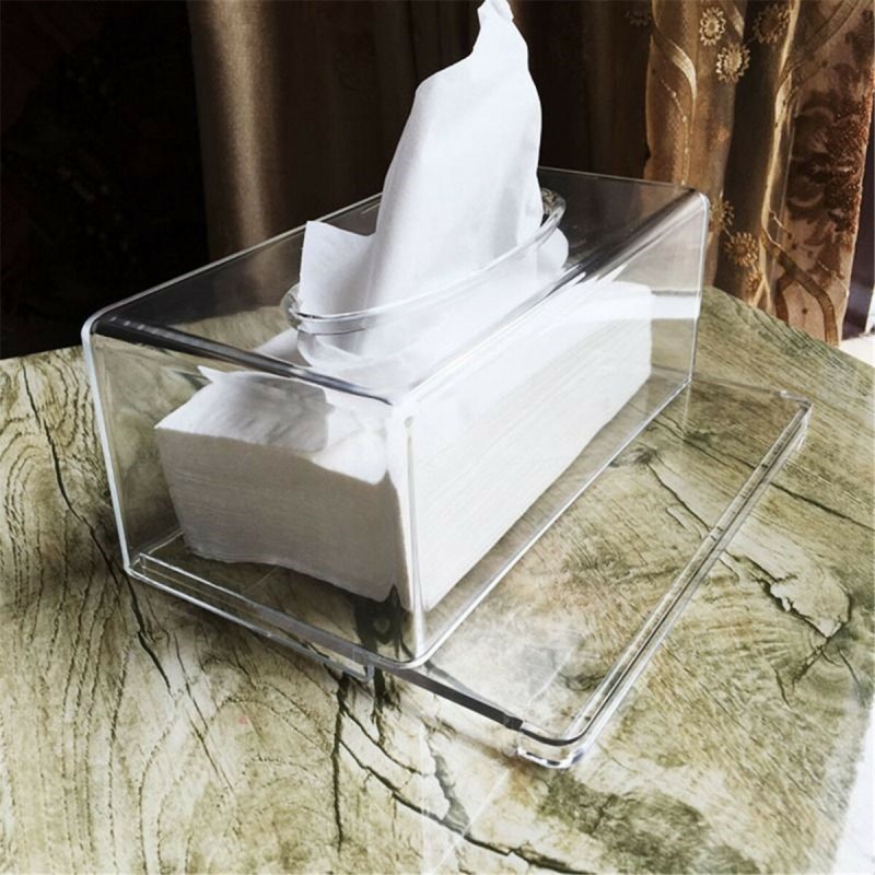 Acrylic Clear Transparent Tissue Box Cover Rectang...