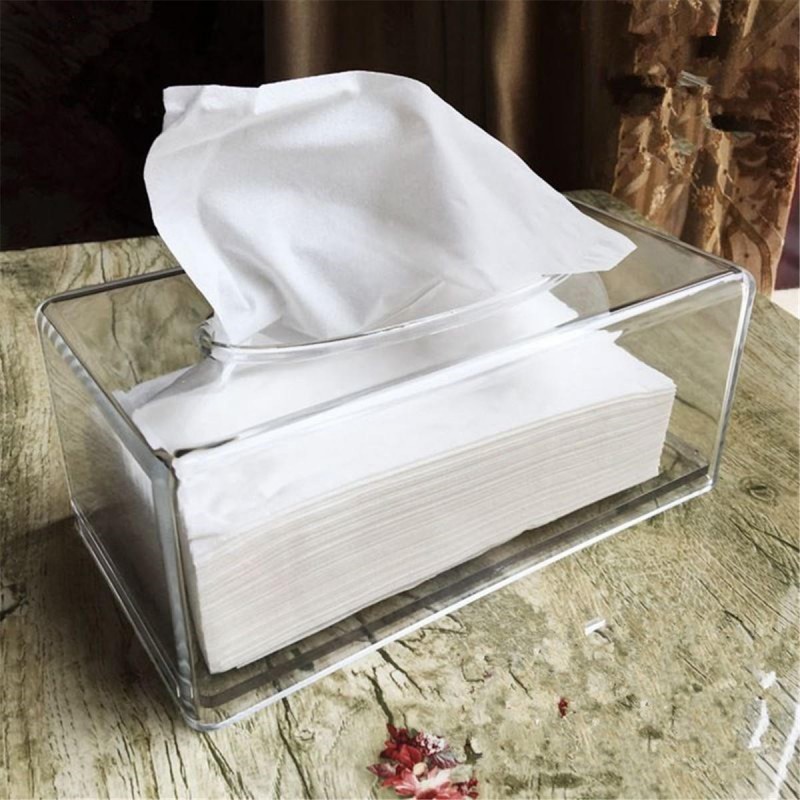 Acrylic Clear Transparent Tissue Box Cover Rectang...