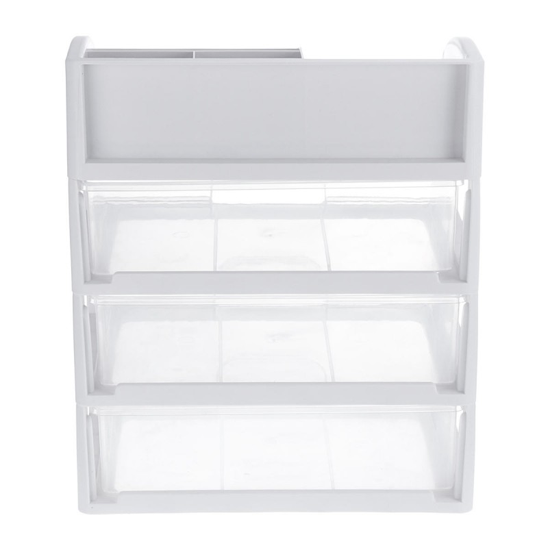 1/2/3 Layers Clear Desktop Comestics Makeup Storage Drawer Organizer Box Container - D.