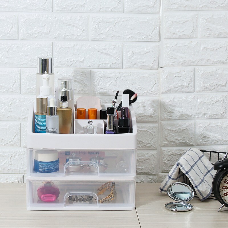 1/2/3 Layers Clear Desktop Comestics Makeup Storag...