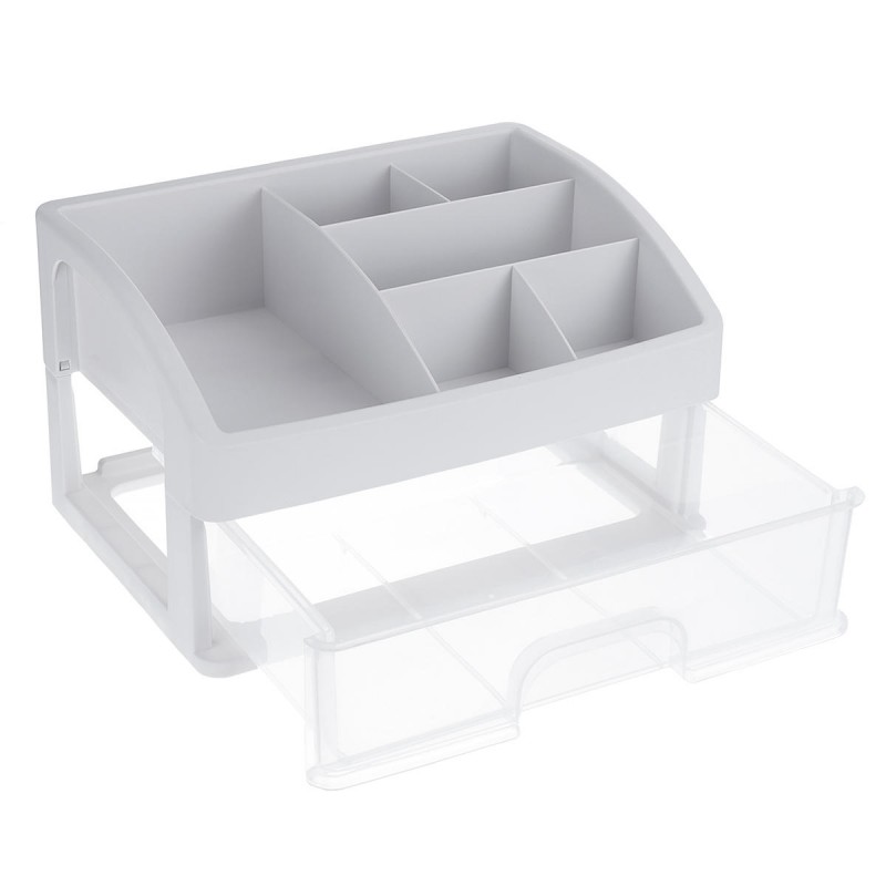 1/2/3 Layers Clear Desktop Comestics Makeup Storage Drawer Organizer Box Container - D.