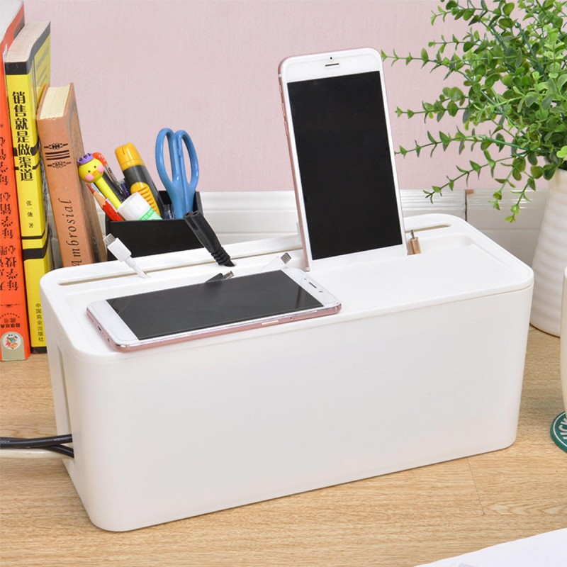 Cable Storage Box Case Wire Management Power Plug ...