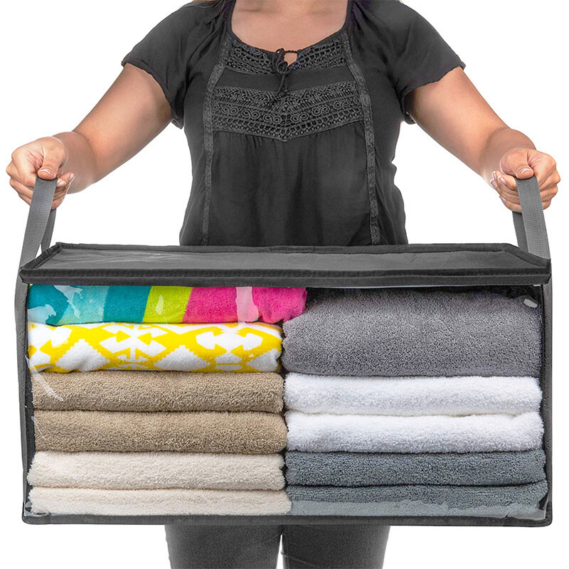Non-Woven Storage Box Quilt Foldable Storage Bag C...