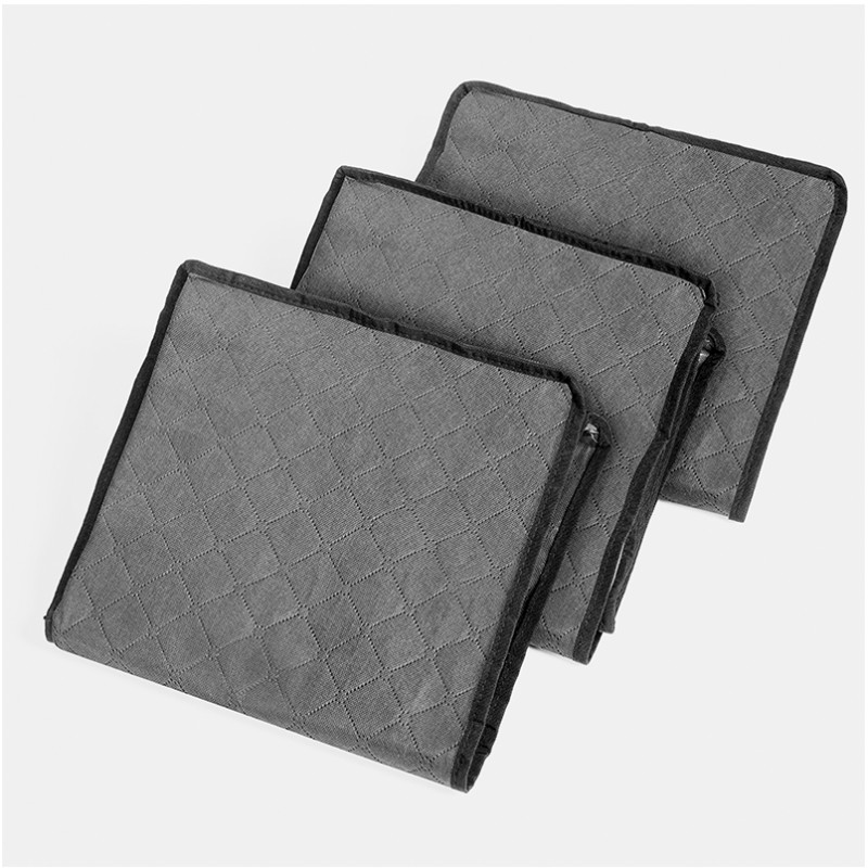 Non-Woven Storage Box Quilt Foldable Storage Bag Closet Clothing Storage Box Dust-Proof Moisture-Proof - Grey