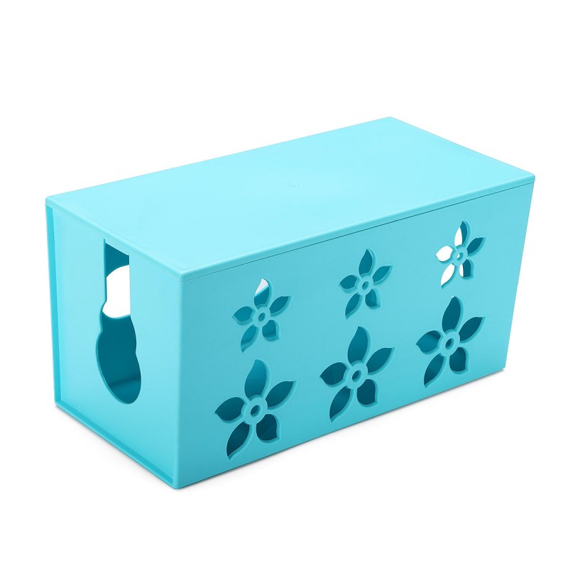 Safety Cable Wire Cord Anti-dust Storage Box Plug Socket Organizer Boxes Hollow Plastic Storage Box - Green S