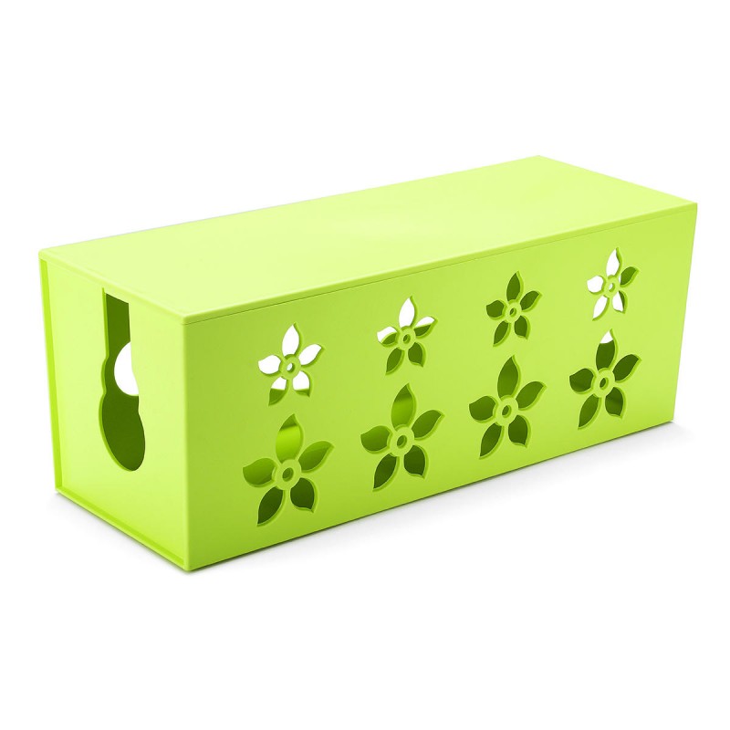 Safety Cable Wire Cord Anti-dust Storage Box Plug Socket Organizer Boxes Hollow Plastic Storage Box - Green S