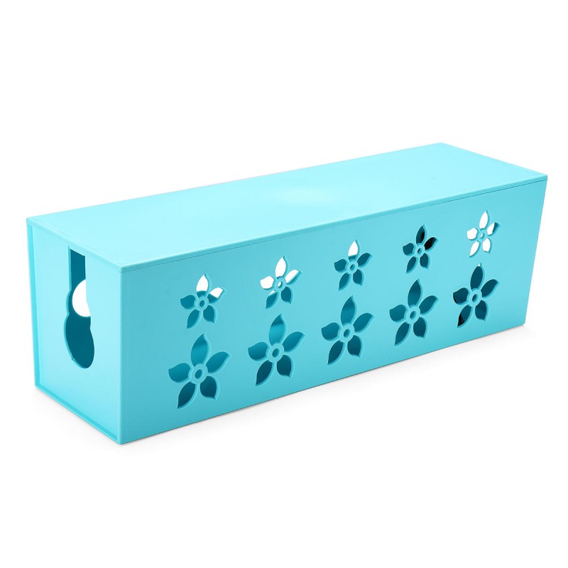 Safety Cable Wire Cord Anti-dust Storage Box Plug Socket Organizer Boxes Hollow Plastic Storage Box - Green S