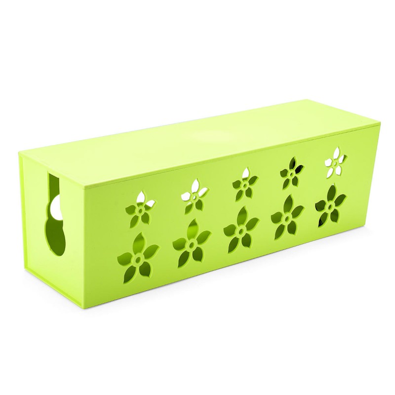 Safety Cable Wire Cord Anti-dust Storage Box Plug Socket Organizer Boxes Hollow Plastic Storage Box - Green S