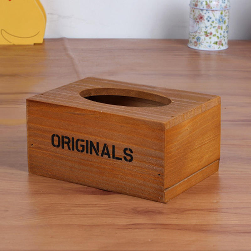Wooden Antique Vintage Tissue Box Crafted Paper Ho...