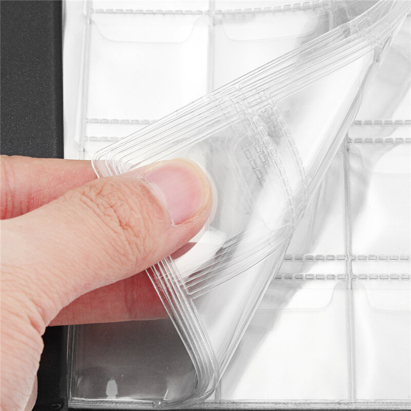 120 Coins Holders 3 Colors Collecting Collection Storage Money Coin Album Book Pockets Christmas Gifts - Black