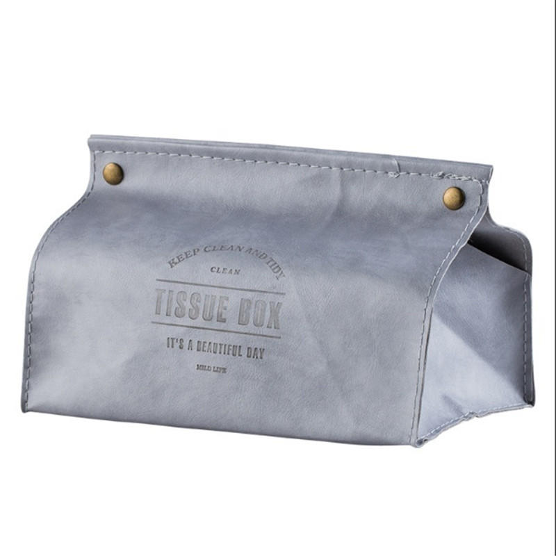 Leather Tissue Holder Print Design Multi-color Paper Box Car Bedroom Living Room Household Towel Boxes -  Pink