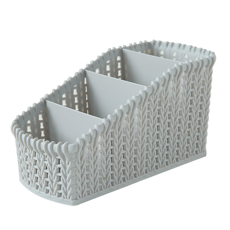 Cosmetic Storage Baskets Office Kitchen Desktop Storage Consolidation Box Parts Storge - Green