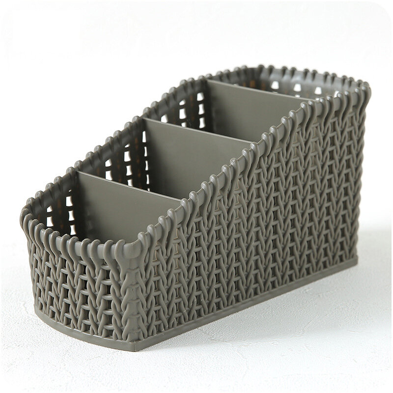 Cosmetic Storage Baskets Office Kitchen Desktop Storage Consolidation Box Parts Storge - Green