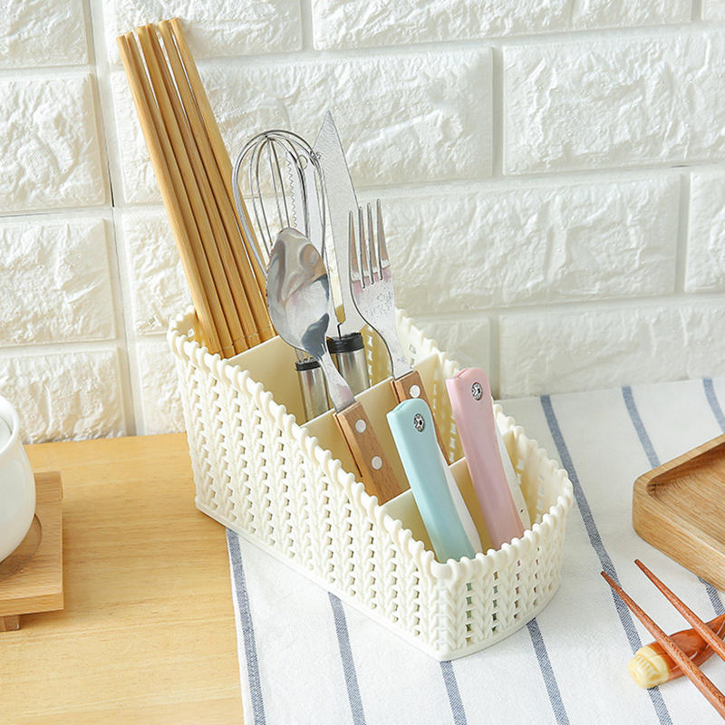 Cosmetic Storage Baskets Office Kitchen Desktop Storage Consolidation Box Parts Storge - Green