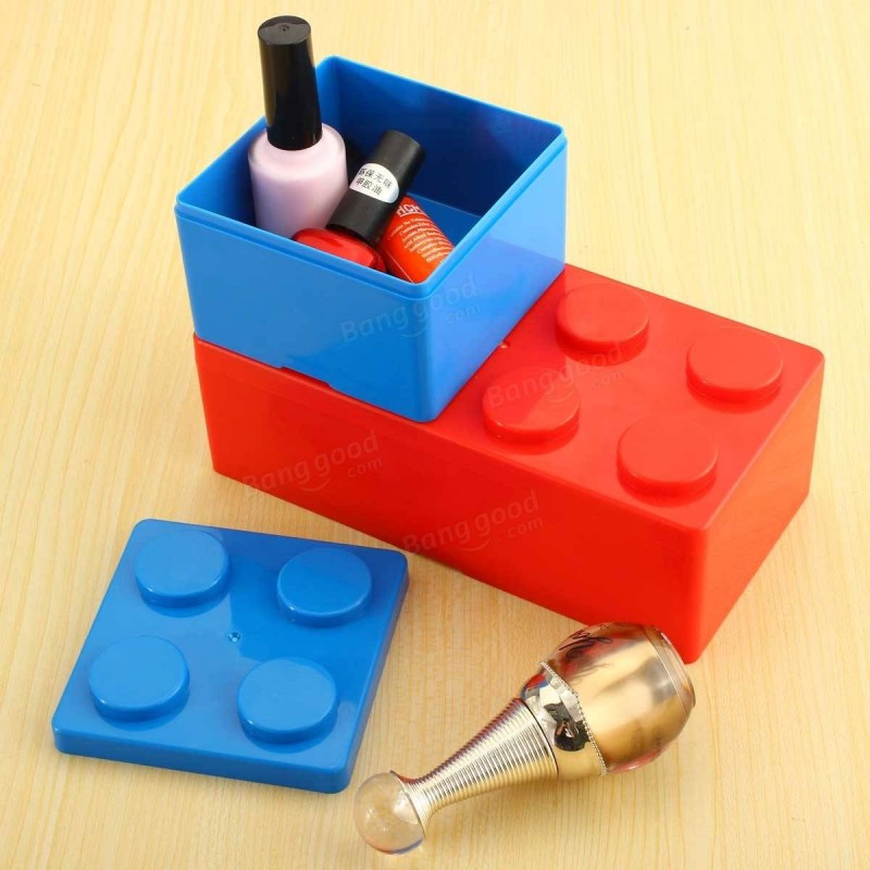 Mini Handy Plastic Jigsaw DIY Superposition Overlay TV Remote Control Cosmetic Bottles Storage Box - L