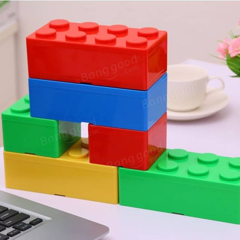 Mini Handy Plastic Jigsaw DIY Superposition Overlay TV Remote Control Cosmetic Bottles Storage Box - L