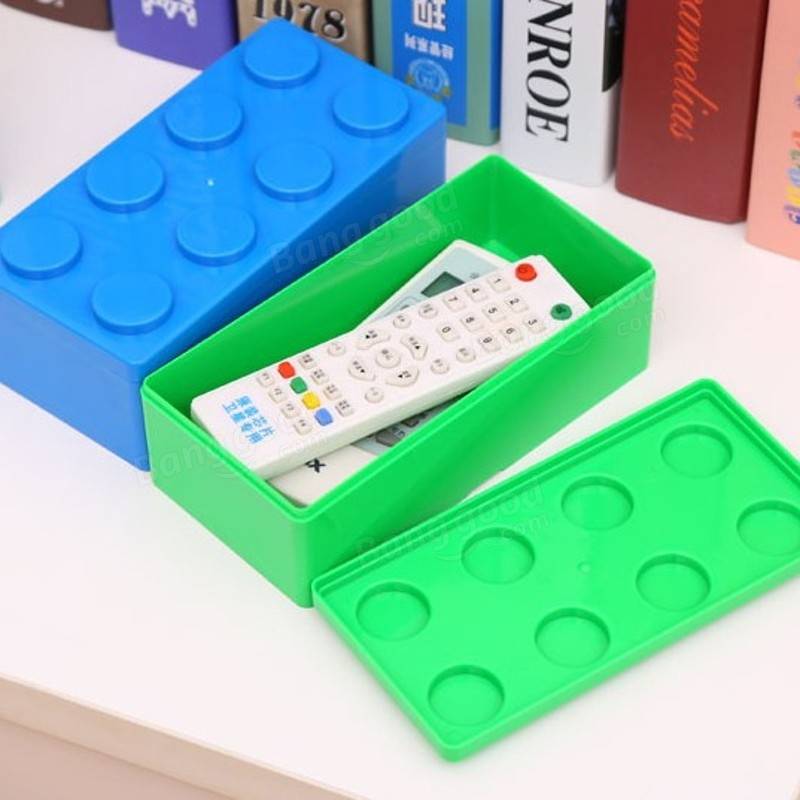 Mini Handy Plastic Jigsaw DIY Superposition Overlay TV Remote Control Cosmetic Bottles Storage Box - L