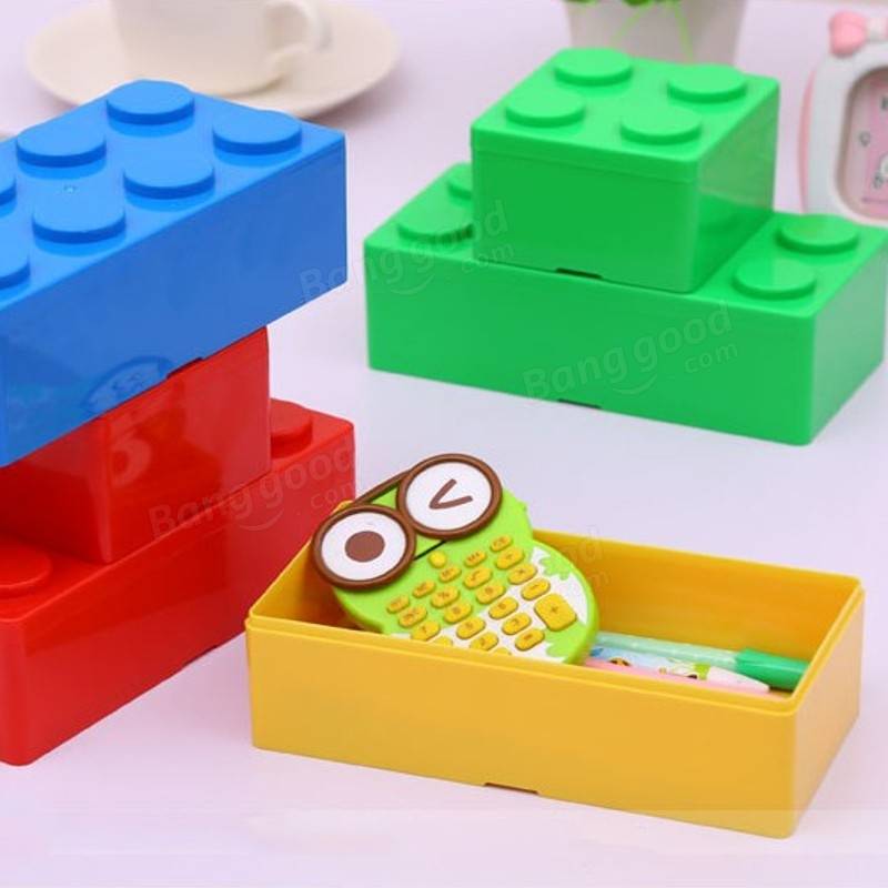 Mini Handy Plastic Jigsaw DIY Superposition Overlay TV Remote Control Cosmetic Bottles Storage Box - L