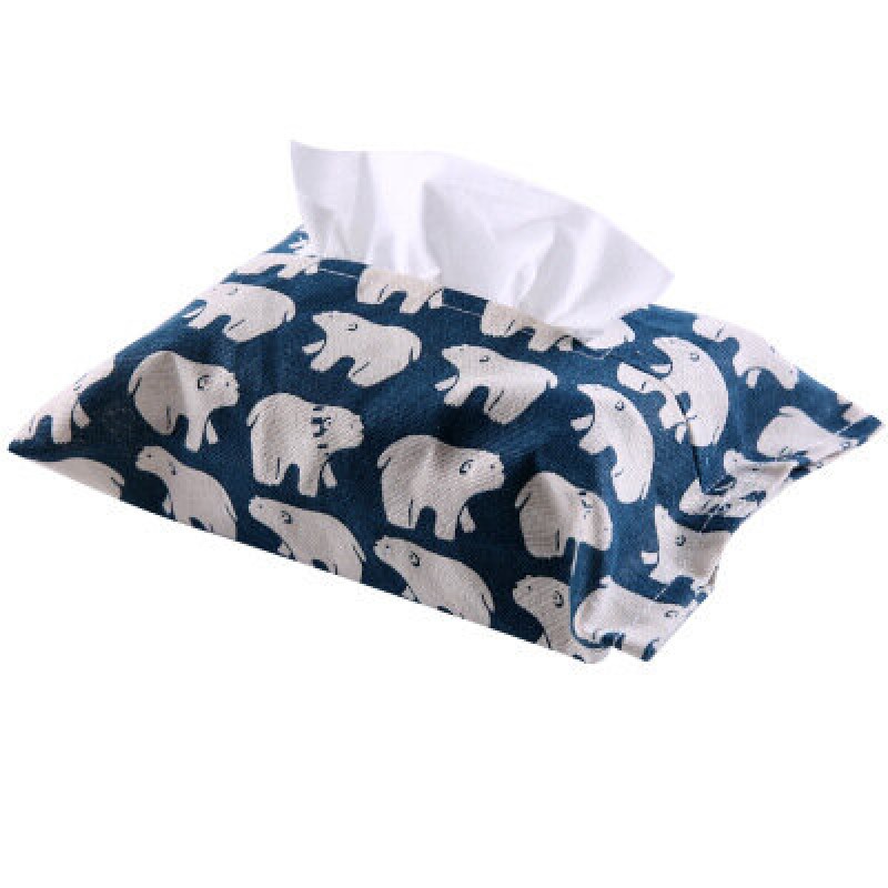 Cotton And Linen Paper Towel Set Cloth Tissue Box Bag - Whale