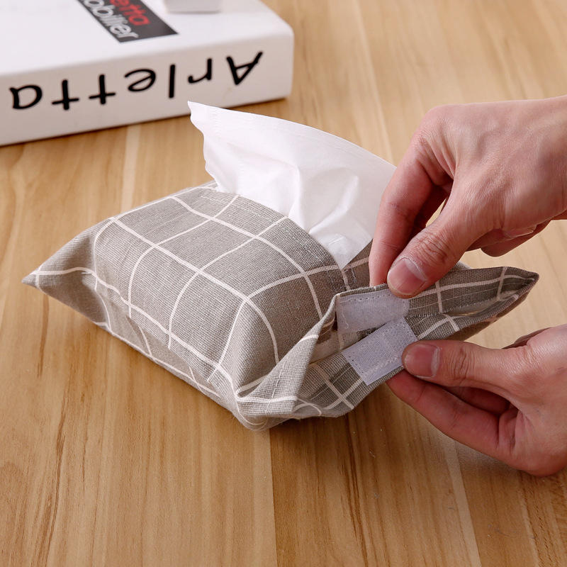 Cotton And Linen Paper Towel Set Cloth Tissue Box Bag - Whale