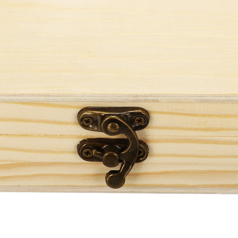 Wooden Cigar Box Portable Rectangular Natural wood packing Storage Case Gift