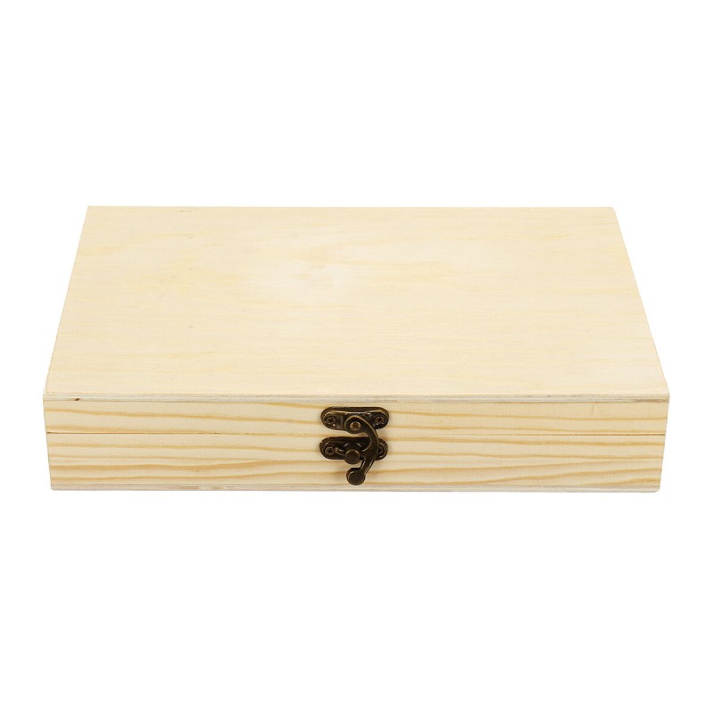 Wooden Cigar Box Portable Rectangular Natural wood packing Storage Case Gift