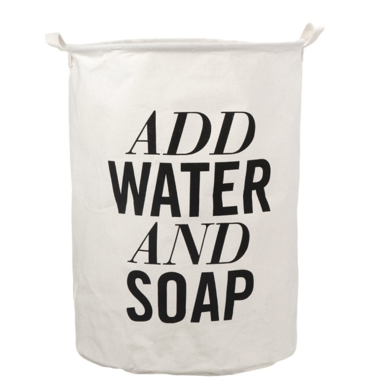 Foldable Laundry Basket Round Cotton Linen Collapsible Washing Hamper Waterproof Dirty Clothes Storage Bin with Handle - #1