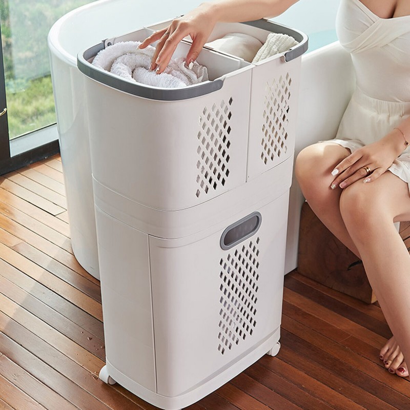 Removable Breathable Laundry Basket Home Bathroom ...