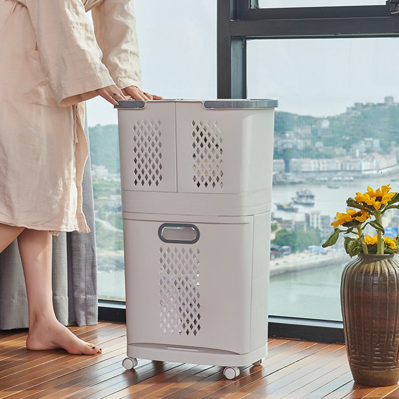 Removable Breathable Laundry Basket Home Bathroom ...