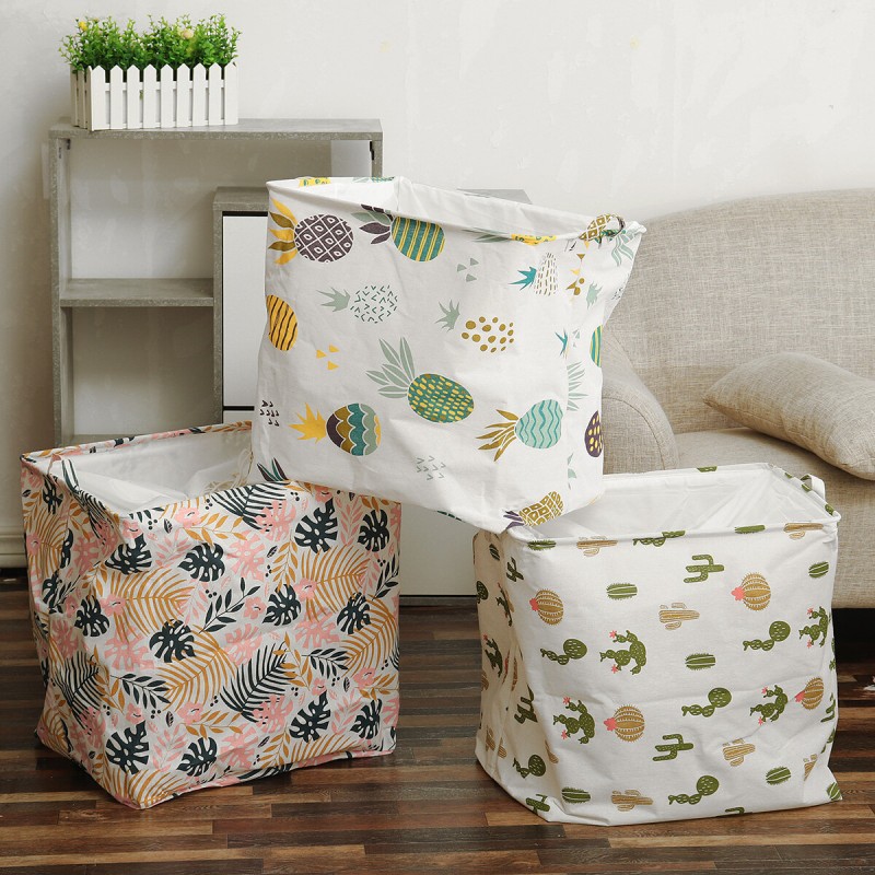 Large Folding Laundry Basket With Lid Toy Storage ...