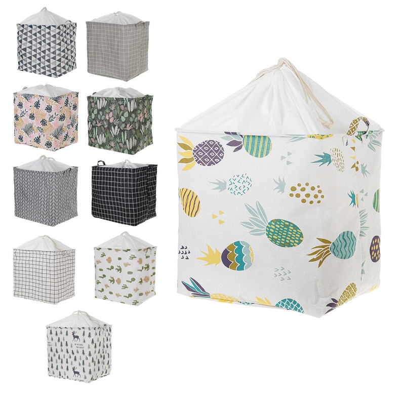 Large Folding Laundry Basket With Lid Toy Storage ...