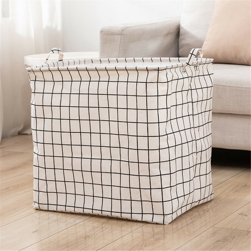 Large Folding Laundry Basket With Lid Toy Storage Baskets Bin For Kids Dog Toys Clothes Organizer - Double Cup Set