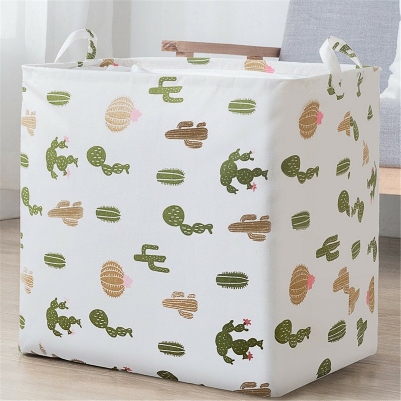 Large Folding Laundry Basket With Lid Toy Storage Baskets Bin For Kids Dog Toys Clothes Organizer - Double Cup Set