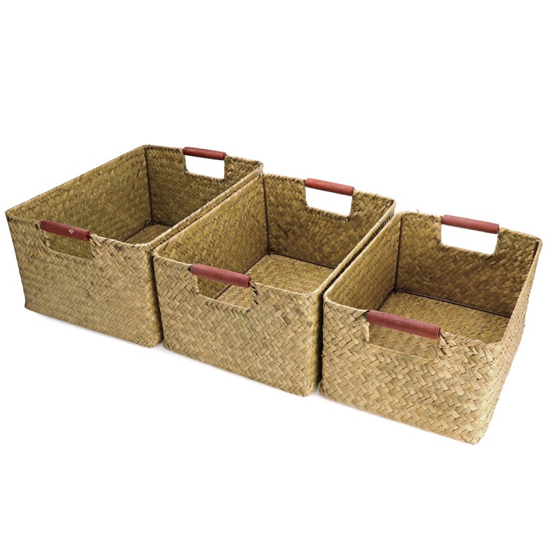 Seagrass Woven Storage Basket Flower Basket Storag...