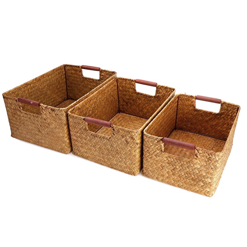 Seagrass Woven Storage Basket Flower Basket Storag...