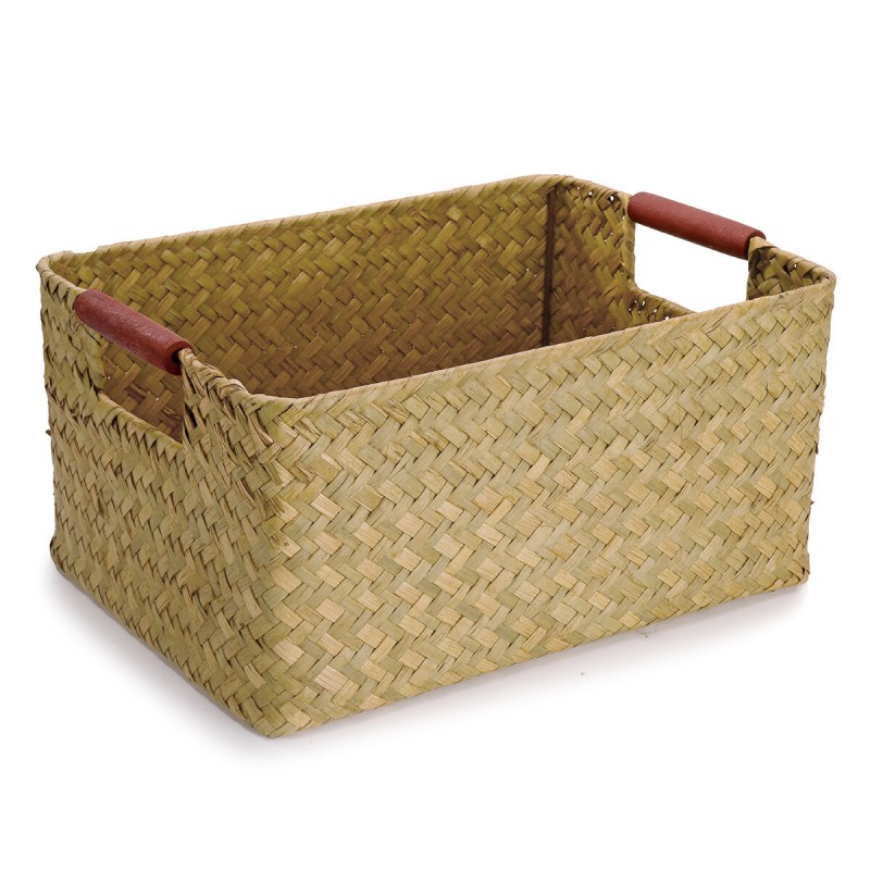 Seagrass Woven Storage Basket Flower Basket Storage Holder Plant Pot Laundry Organizer Bag Garden Decoration - Type B