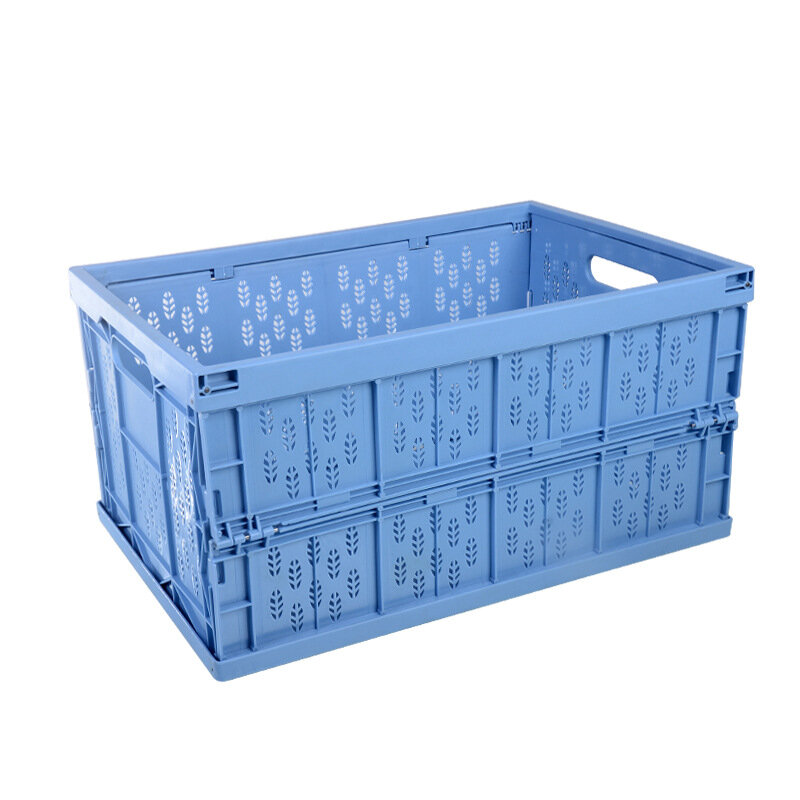 Household Car Foldable Heavy Duty Durable Plastic Storage Box Organizer Basket Water Bucket - Pink