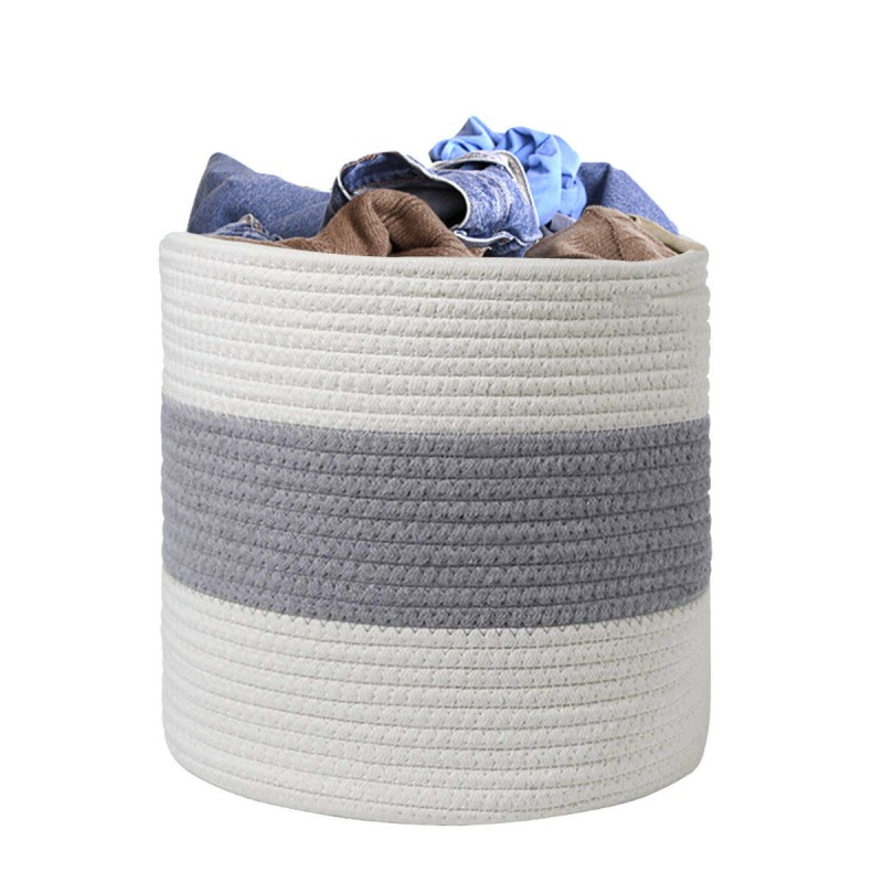 Cotton Woven Storage Basket Flower Plant Pot Vase ...